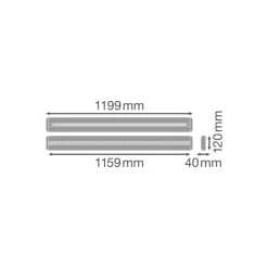 Ledvance LED Linjär Pendellampa IndiviLED 42W 5050lm - 840 Kallvit | 120x12cm - Direkt/Indirekt