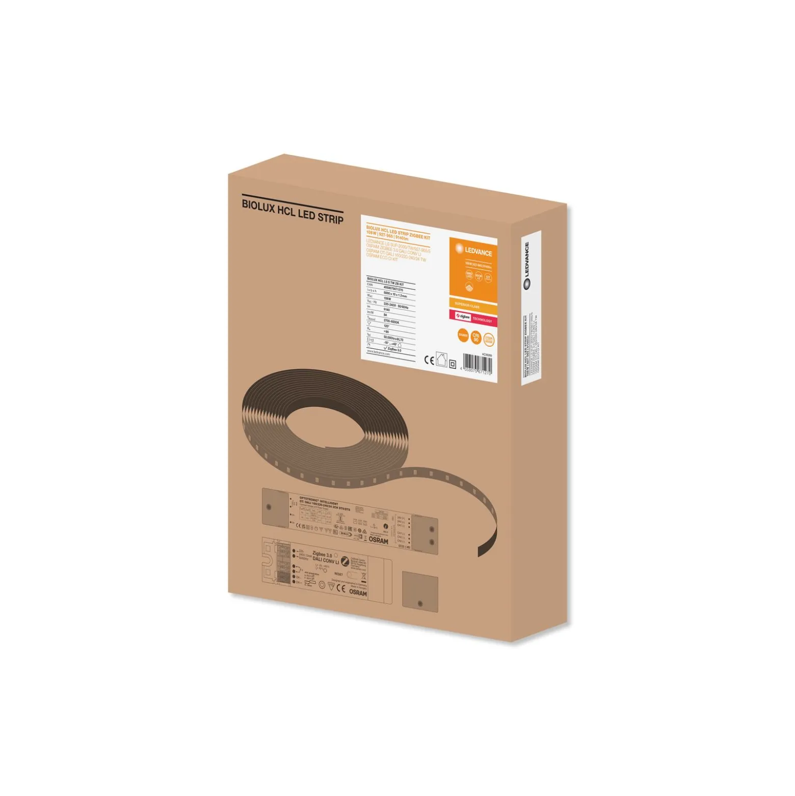 Ledvance Led Ljusslingor Biolux HCL Zigbee Kit 5M 108W 9140lm - 927 965 Justerbar Vit | Oti Dali Drivdon 160W