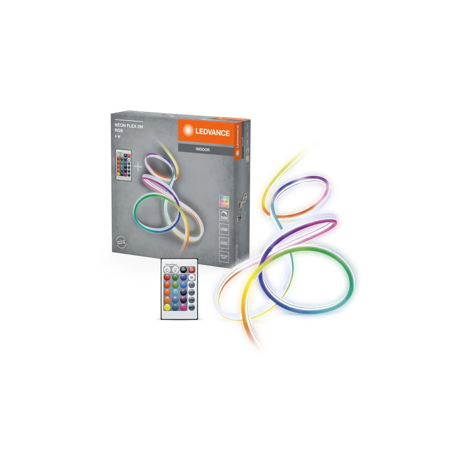 Ledvance Led-Ljusslingor Neonflex 4W 5v | RGB - 2M/6mm