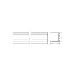 Ledvance LED-ljusslingor Profil Wide U-formad 26x26 200CM