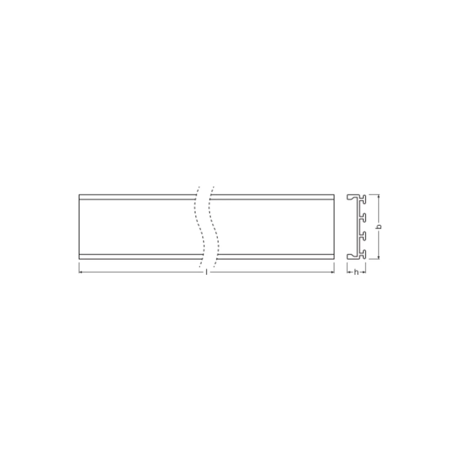 Ledvance LED-ljusslingor Profil Wide U-formad 26x8mm 100CM