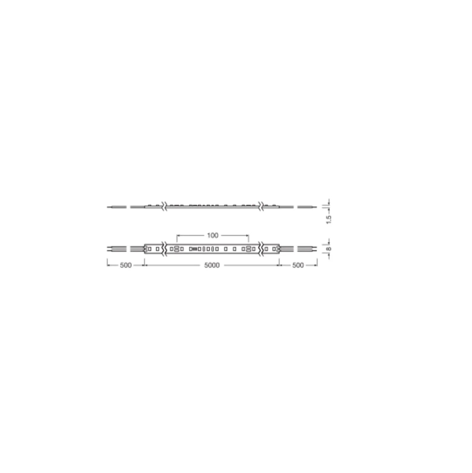 Ledvance LED-ljusslingor Value 1500 60W 6180lm 24v - 840 Kallvit | 5M/8mm