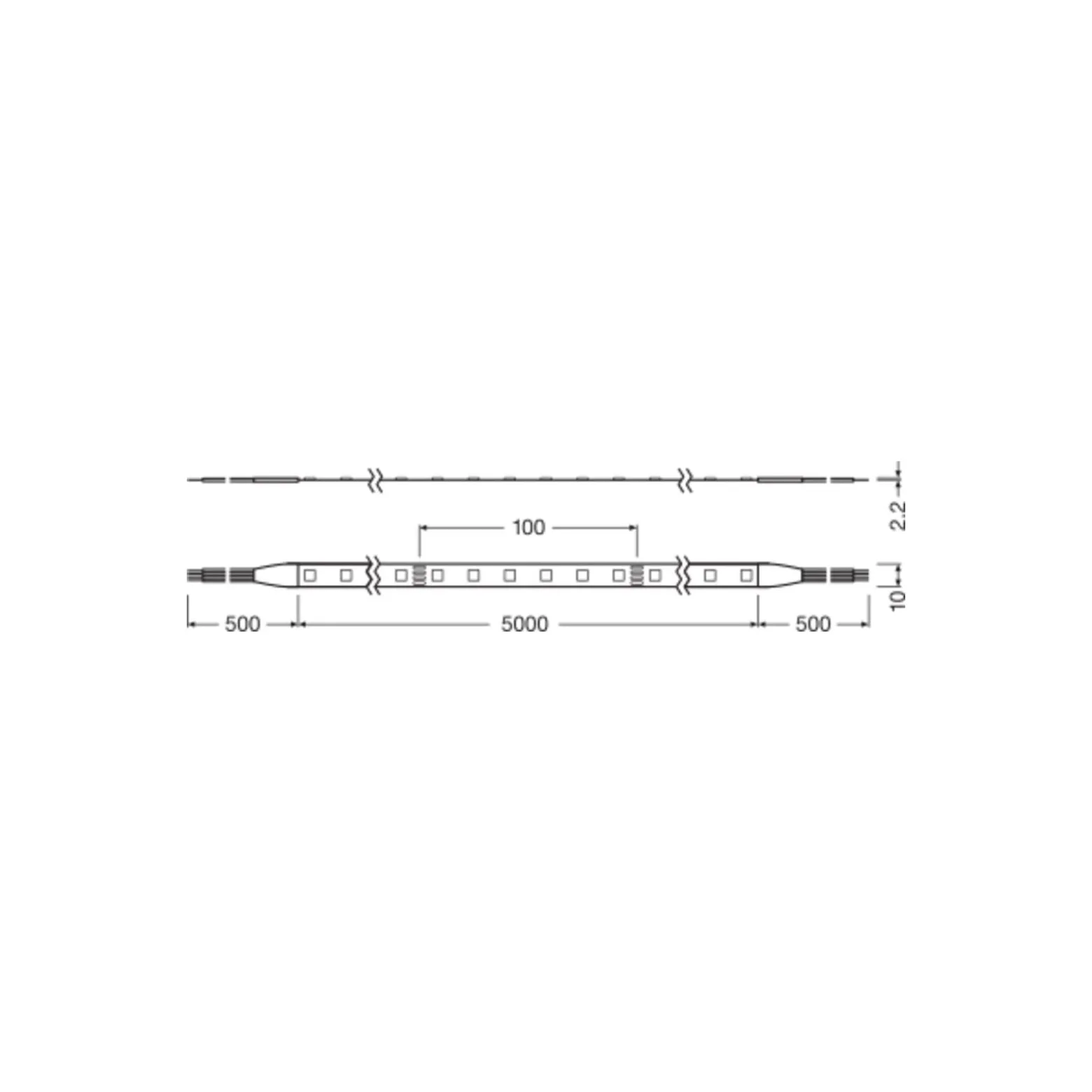 Ledvance LED-ljusslingor Value 500 67W 2400lm 24v - RGB | 5M/10mm