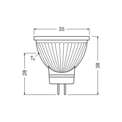 Ledvance LED MR11 Gu4 Reflektor 1.8W 184lm 36D - 827 Extra Varm Vit | Ersättare 20W