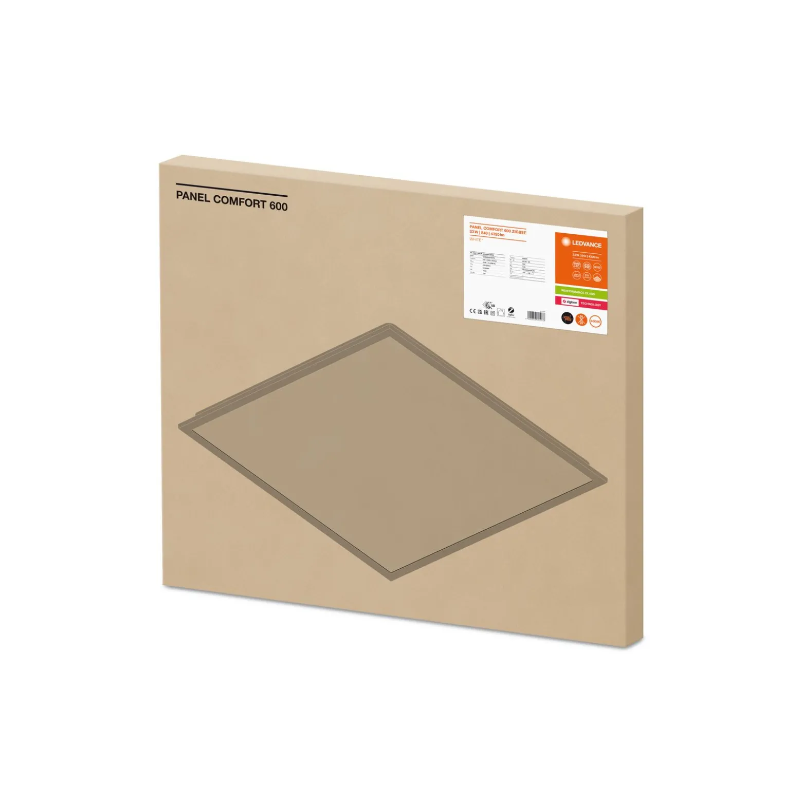 Ledvance LED Panel Comfort 33W 4320lm - 840 Kallvit | 60x60cm - Zigbee Dimbar