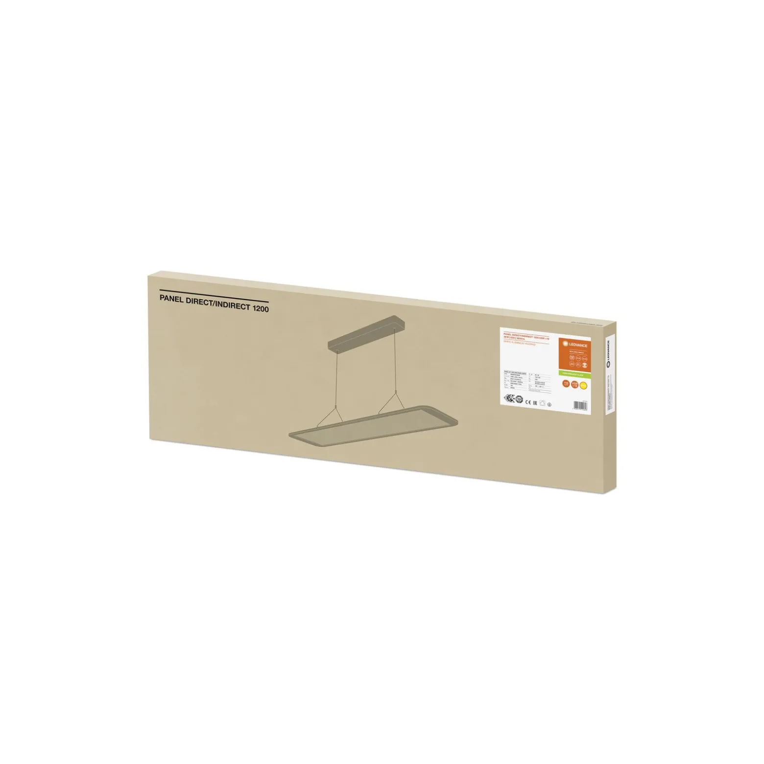 Ledvance LED Panel Direkt/Indirekt 36W 3850lm - 830 Varm Vit | 120x30cm - UGR <19