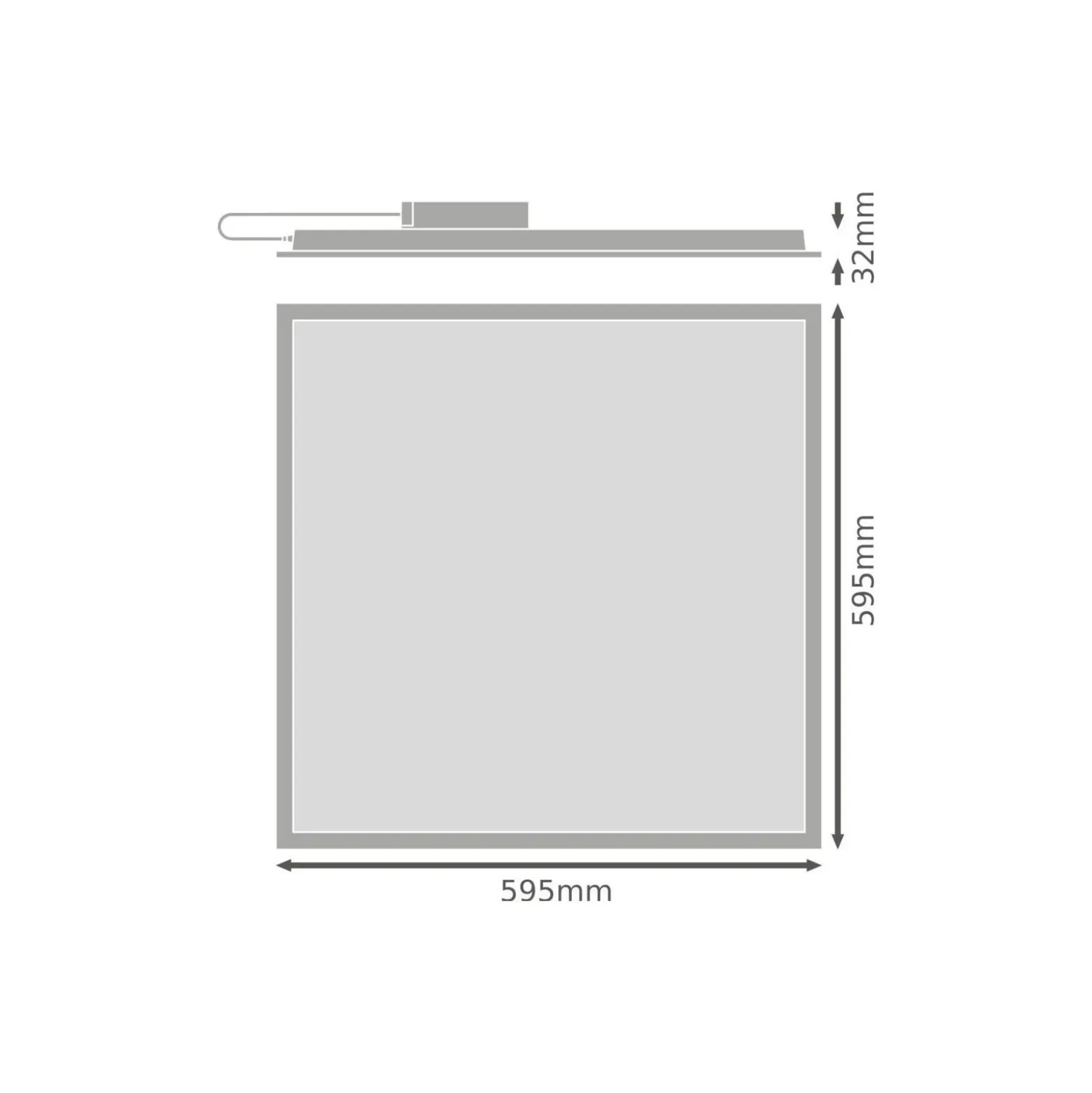 Ledvance LED Panel Eco 36W 3600lm - 865 Dagsljus | 60X60cm - UGR <21