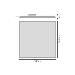 Ledvance LED Panel Eco 36W 3600lm - 830 Varm Vit | 60X60cm - UGR <19