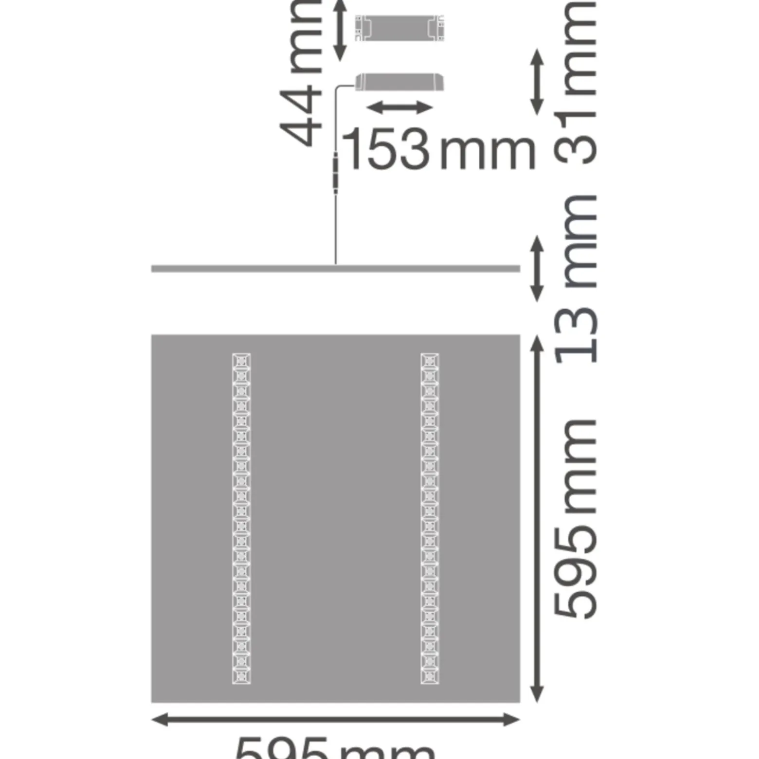 Ledvance LED Panel IndiviLED 33W 3800lm - 830 Varm Vit | 60x60cm - UGR <16 - Dali Dimbar