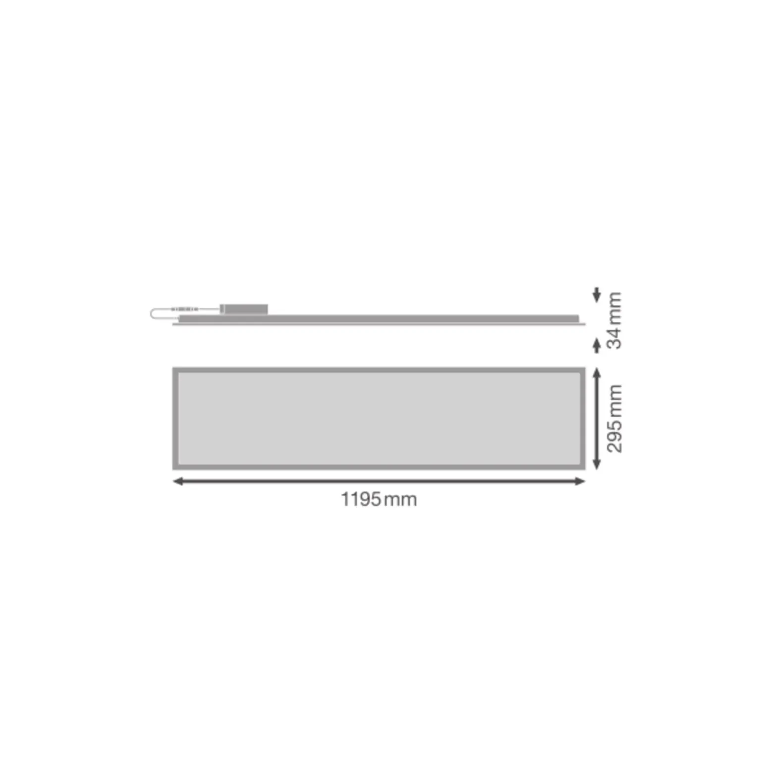 Ledvance LED Panel Kompakt 35W 3640lm - 940 Kallvit | 120x30cm - UGR <19 - Dali Dimbar