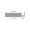 Ledvance LED Panel Linjär Pendellampa IndiviLED 34W 4200lm - 840 Kallvit | 120x12cm - UGR <16 - Zigbee Dimbar