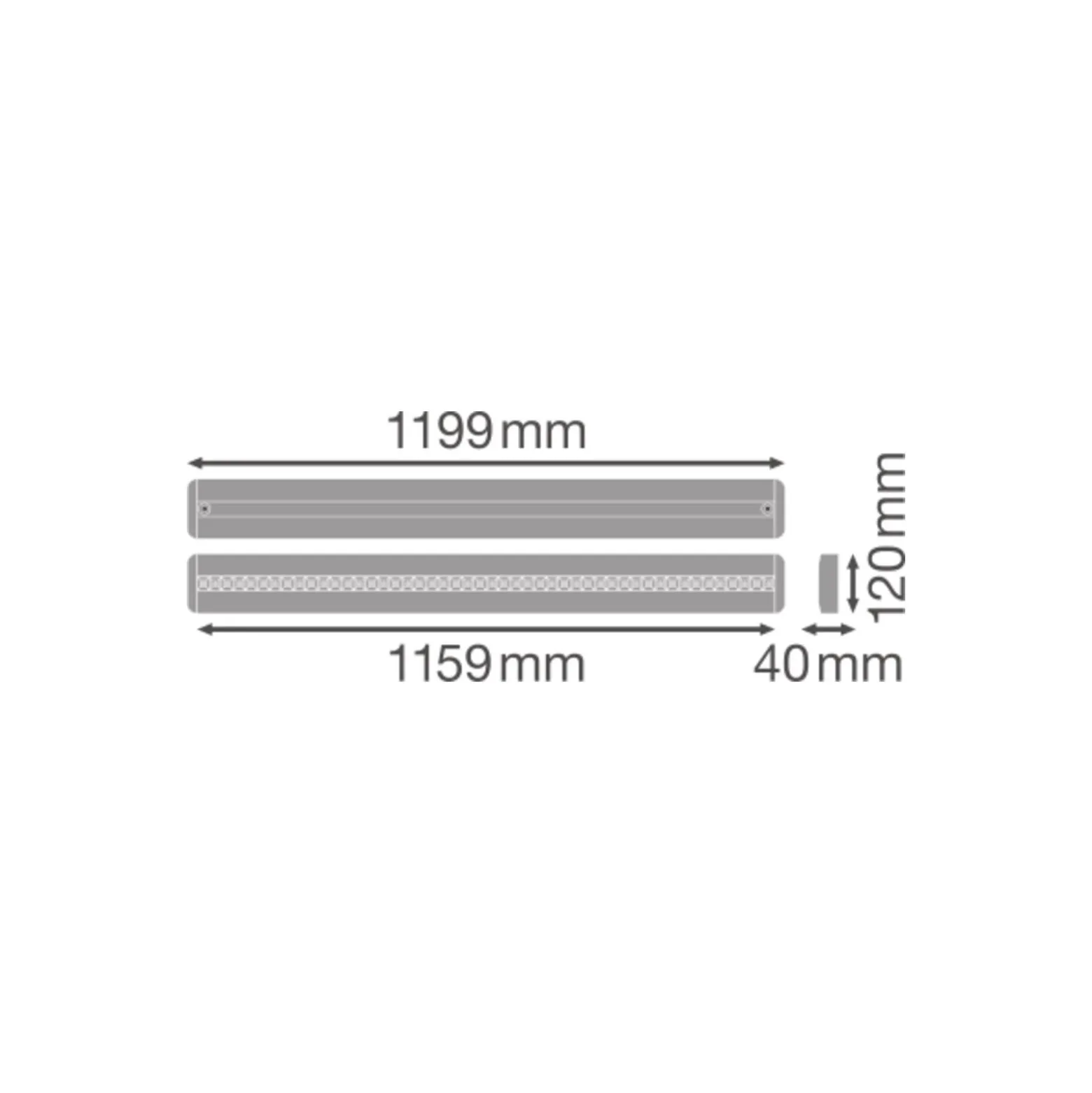 Ledvance LED Panel Linjär Pendellampa IndiviLED 34W 4200lm - 840 Kallvit | 120x12cm - UGR <16 - Zigbee Dimbar