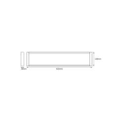 Ledvance LED Panel Office Line 25W 2500lm - 840 Kallvit | 62x13cm