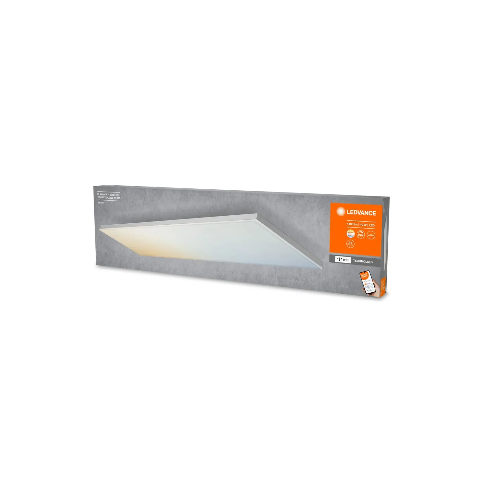 Ledvance LED Panel Smart+ Planon Trimlös 40W 3400lm - 827-865 Justerbar Vit | 120x30cm - UGR <25 - Wifi Dimbar