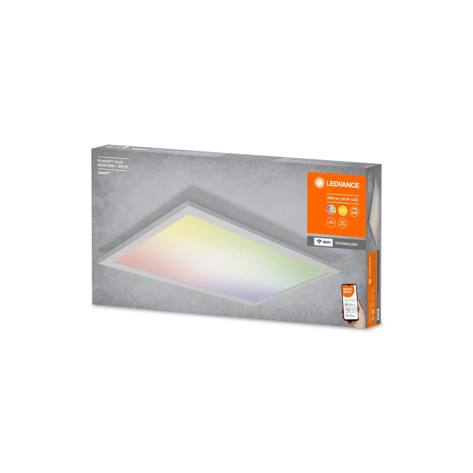 Ledvance LED Panel Smart+ Planon Plus 28W 2000lm - 830 Varm Vit + RGB | 60x30cm - UGR <25 - Wifi Dimbar