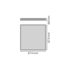 Ledvance LED Panel Surface 32W 4160lm - 930-940 CCT | 60x60cm - UGR <19 - Bästa Färgåtergivning - Zigbee Dimbar