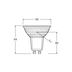 Ledvance LED PAR16 GU10 Reflektor 2W 360lm 36D - 840 Kallvit | Ersättare 50W