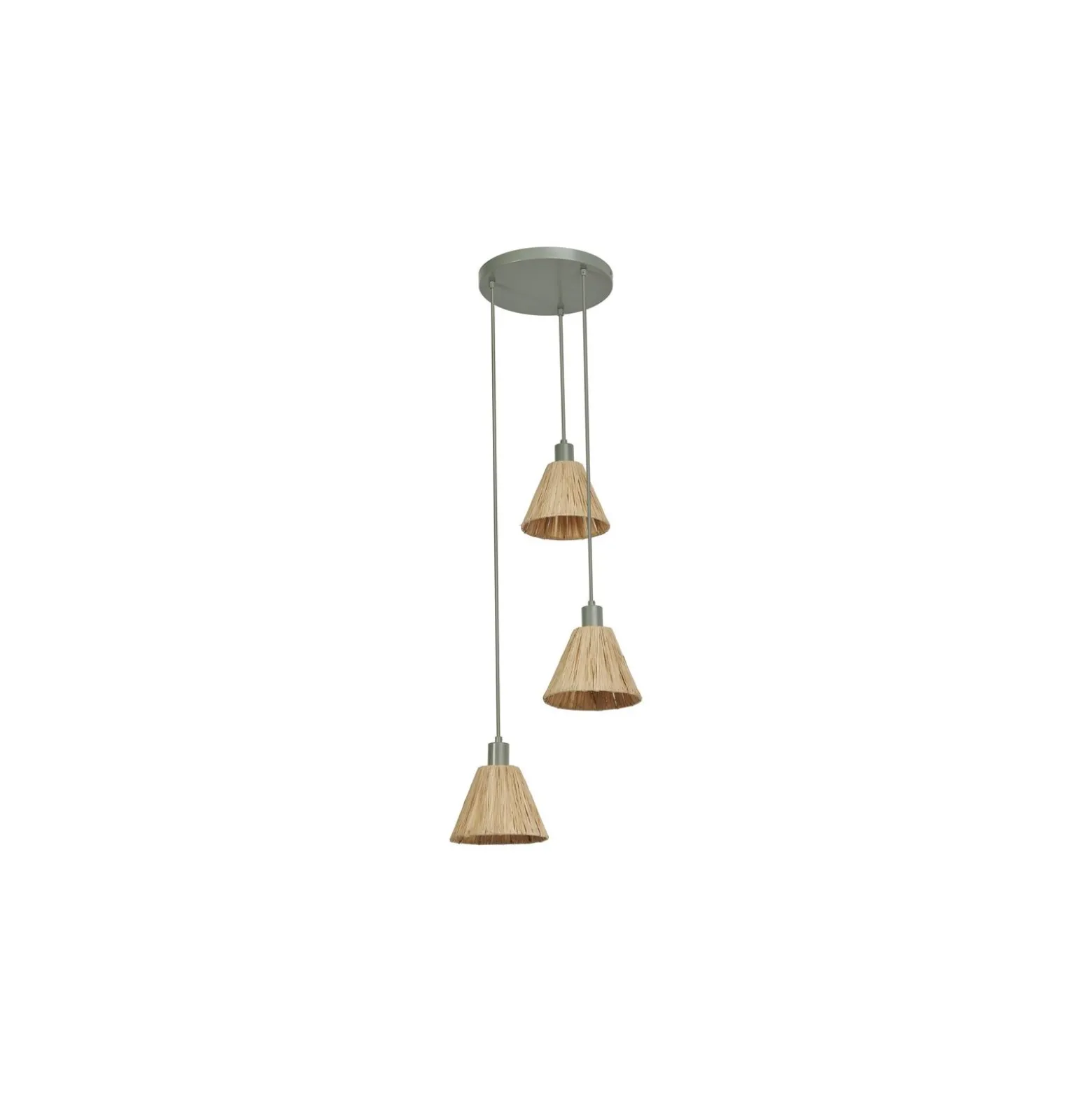 Ledvance LED Pendellampa Decor Rotting Platta Brun | Passande för 3x E27