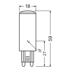 Ledvance LED Pin G9 Klar 4.9W 806lm - 827 Extra Varm Vit | Ersättare 60W