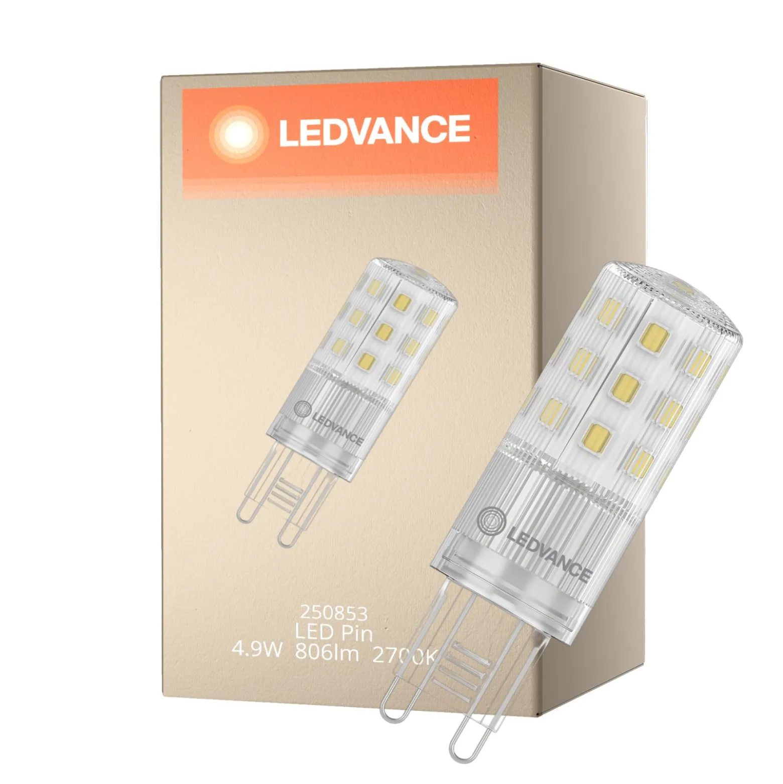 Ledvance LED Pin G9 Klar 4.9W 806lm - 827 Extra Varm Vit | Ersättare 60W