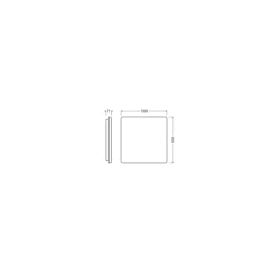Ledvance LED Plafond Fyrkant Vit 19/27W 3780/2660lm - 830-840 CCT | 500mm - IP54 - Rörelse- och Ljussensor