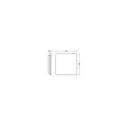 Ledvance LED Plafond Fyrkant Vit 12/19W 1660/2660lm - 830-840 CCT | IP54 - Rörelse- och Ljussensor - Justerbara Watt