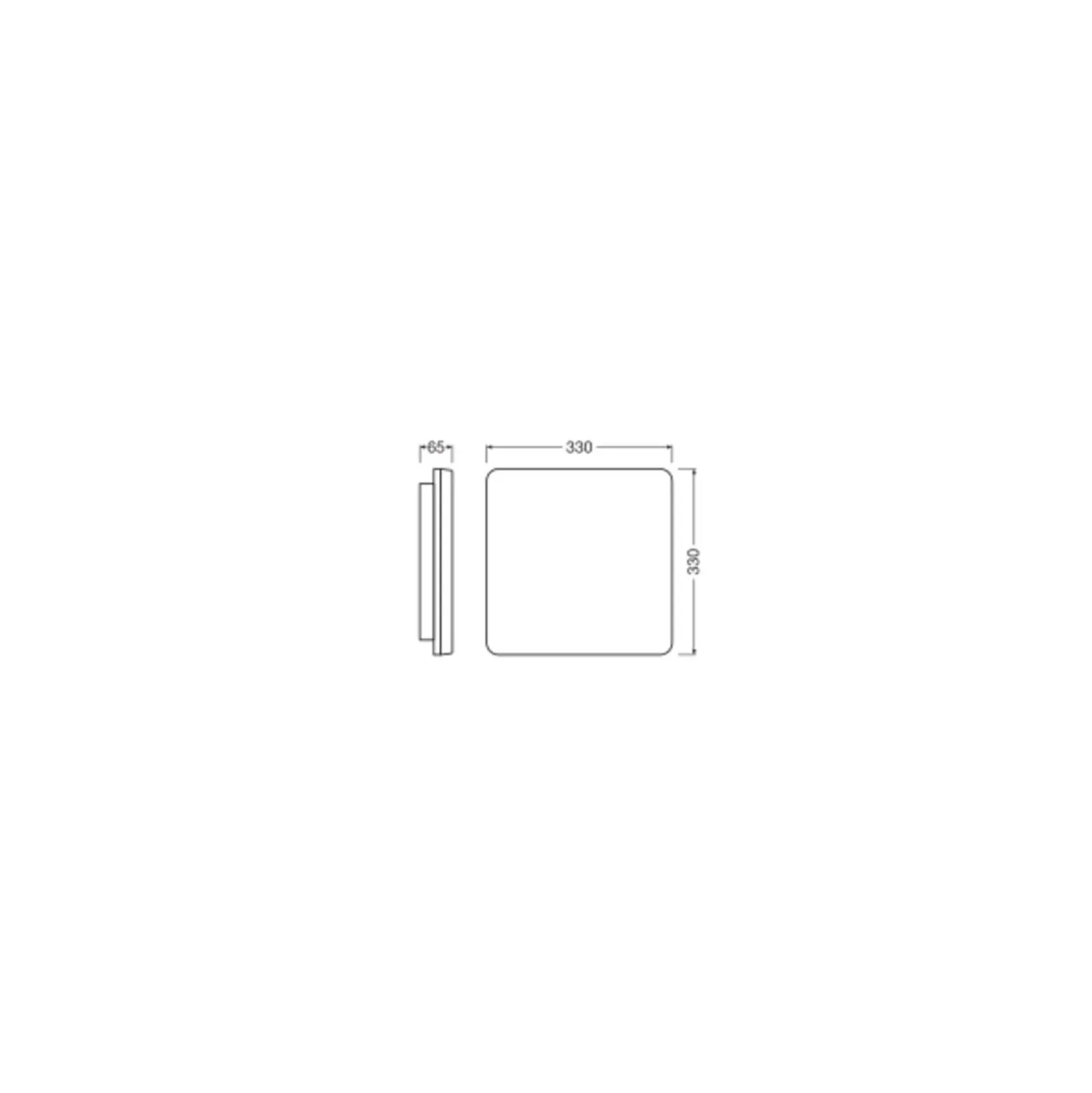 Ledvance LED Plafond Fyrkant Vit 12/19W 1660/2660lm - 830-840 CCT | IP54 - Rörelse- och Ljussensor - Justerbara Watt