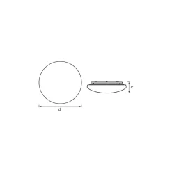 Ledvance LED Plafond Orbis Vit 15W 1100lm - 830 Varm Vit | 300mm - IP44 - Rörelsesensor