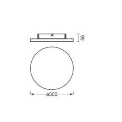 Ledvance LED Plafond Planon Trimlös Vit Runda 300mm 20W 1750lm - 830 Varm Vit | IP20