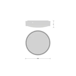 Ledvance LED Plafond Runda Svart 10W 1220lm - 830-840 CCT | 262mm - IP65 - Rörelse- och Ljussensor