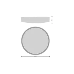 Ledvance LED Plafond Runda Vit 15W 2080lm - 840 Kallvit| 312mm - IP65 - Dali Dimbar