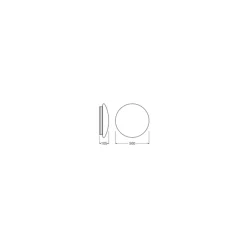 Ledvance LED Plafond Surface CIRCULAR 500 PS Stål Vit 42W 3500lm - 830 Varm Vit | IP44