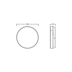 Ledvance LED Plafond Surface Disc Vit 14W 1680lm - 830-840 CCT | IP20