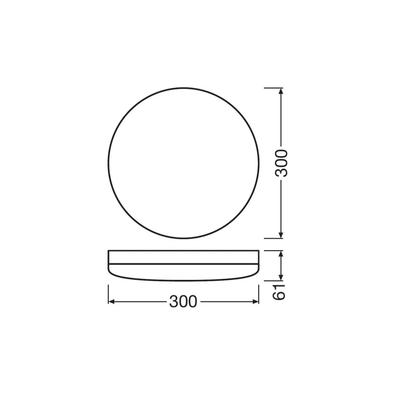 Ledvance LED Plafond 300 Vit 24W 1920lm - 840 Kallvit | 300mm - IP65