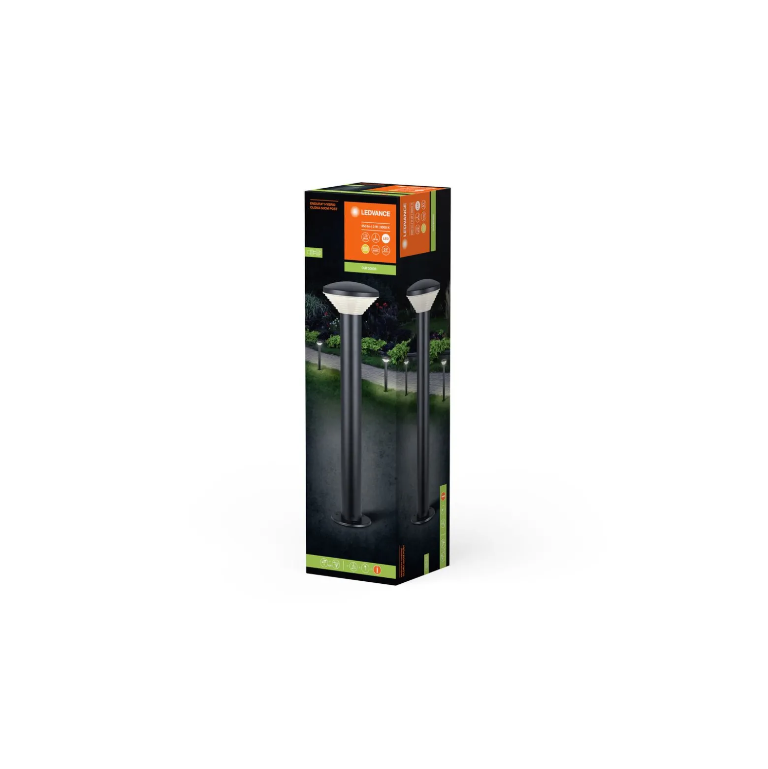 Ledvance LED Pollare Olona Grå 2W 140lm - 830 Varm Vit | 50cm - IP44