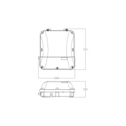 Ledvance LED Porchlight Väggpack Combo Photocell Svart 25W 2640lm - 840-865 CCT | IP65 - Ljussensor