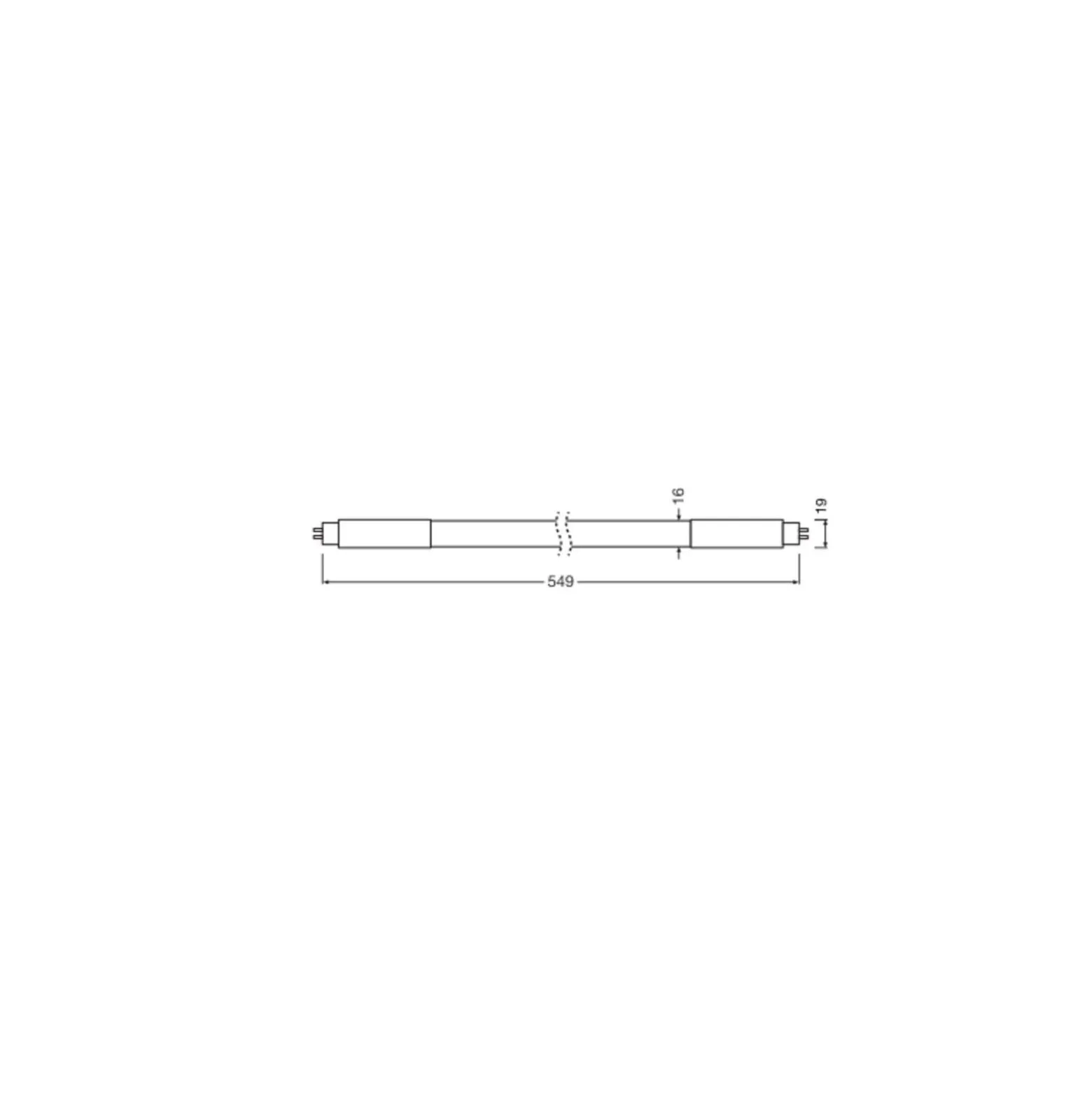 Ledvance LED Rör T5 (Mains AC) High Efficiency 7W 1100lm - 840 Kallvit | 55cm - Ersättare 14W