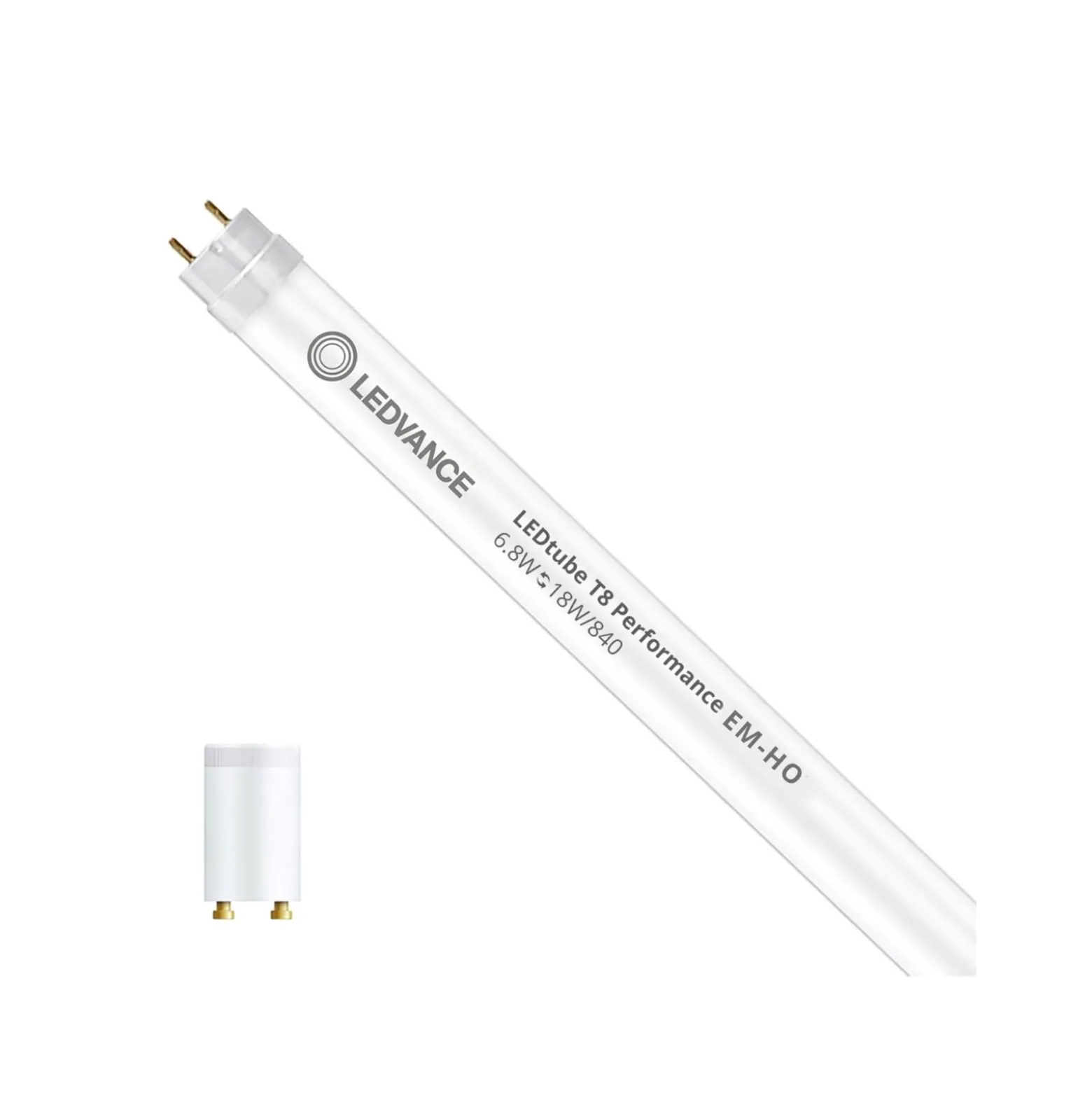 Ledvance LED Rör T8 Performance (EM/Mains) High Output 6.8W 1100lm - 840 Kallvit | 60cm - Ersättare 18W - Rörelsesensor