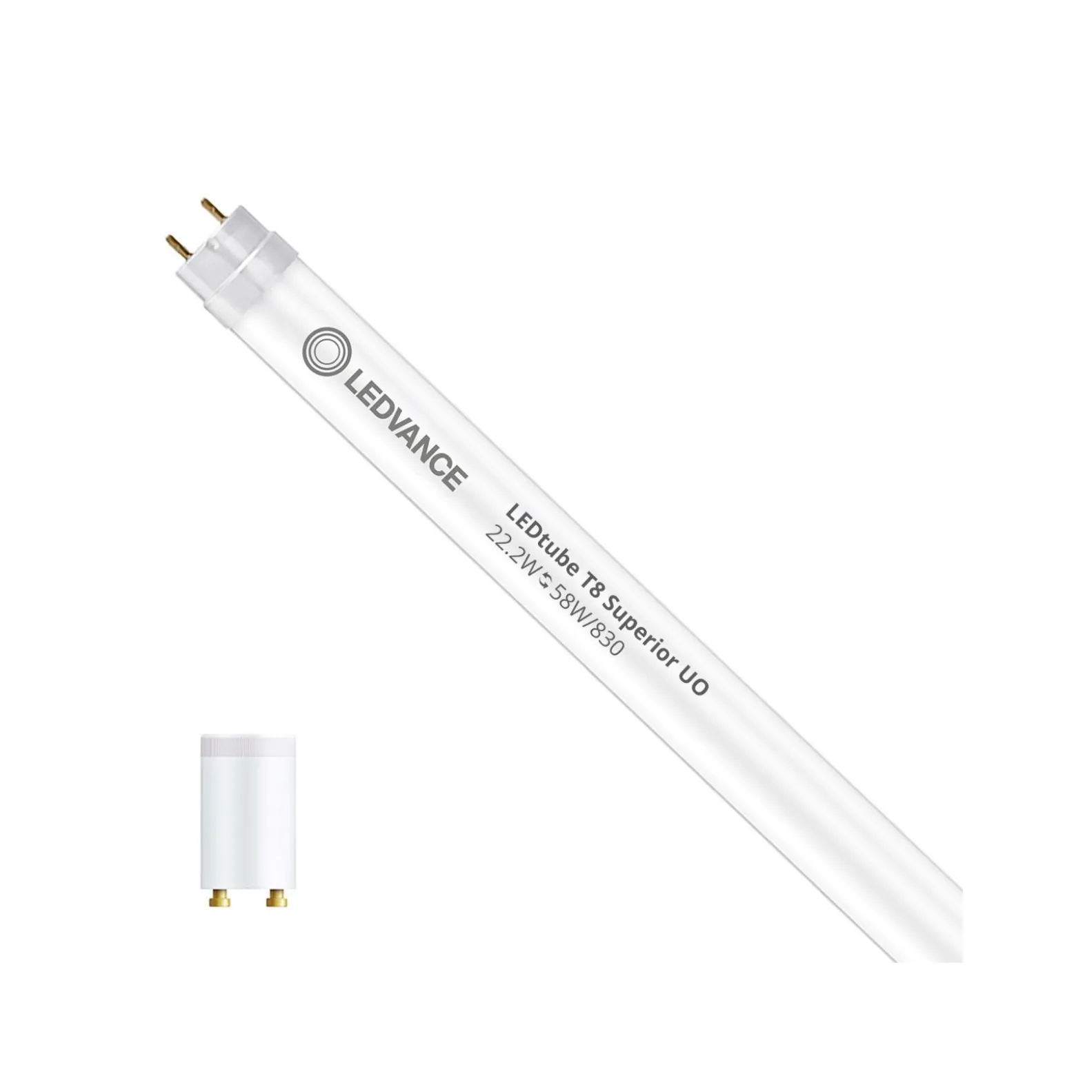 Ledvance LED Rör T8 Superior (EM/Mains) Ultra Output 22.2W 3690lm - 830 Varm Vit | 150cm - Ersättare 58W