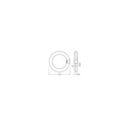 Ledvance LED Rör T9 Value Cirkulär (EM/Mains) 11W 1320lm - 865 Dagsljus | Ersättare 22W