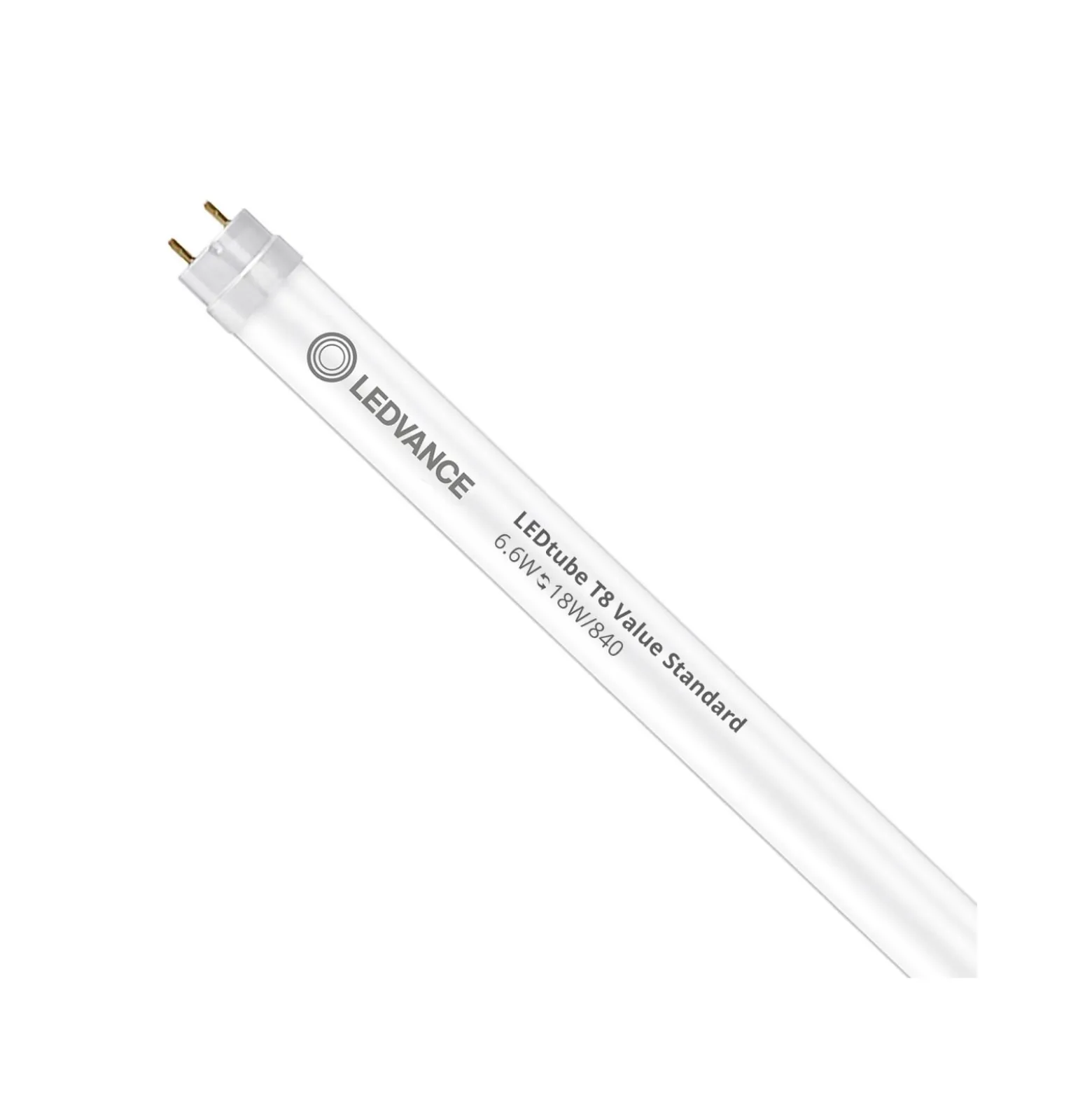 Ledvance LED Rör T8 Value (EM/Mains) Standard Output 6.6W 800lm - 840 Kallvit | 60cm - Ersättare 18W