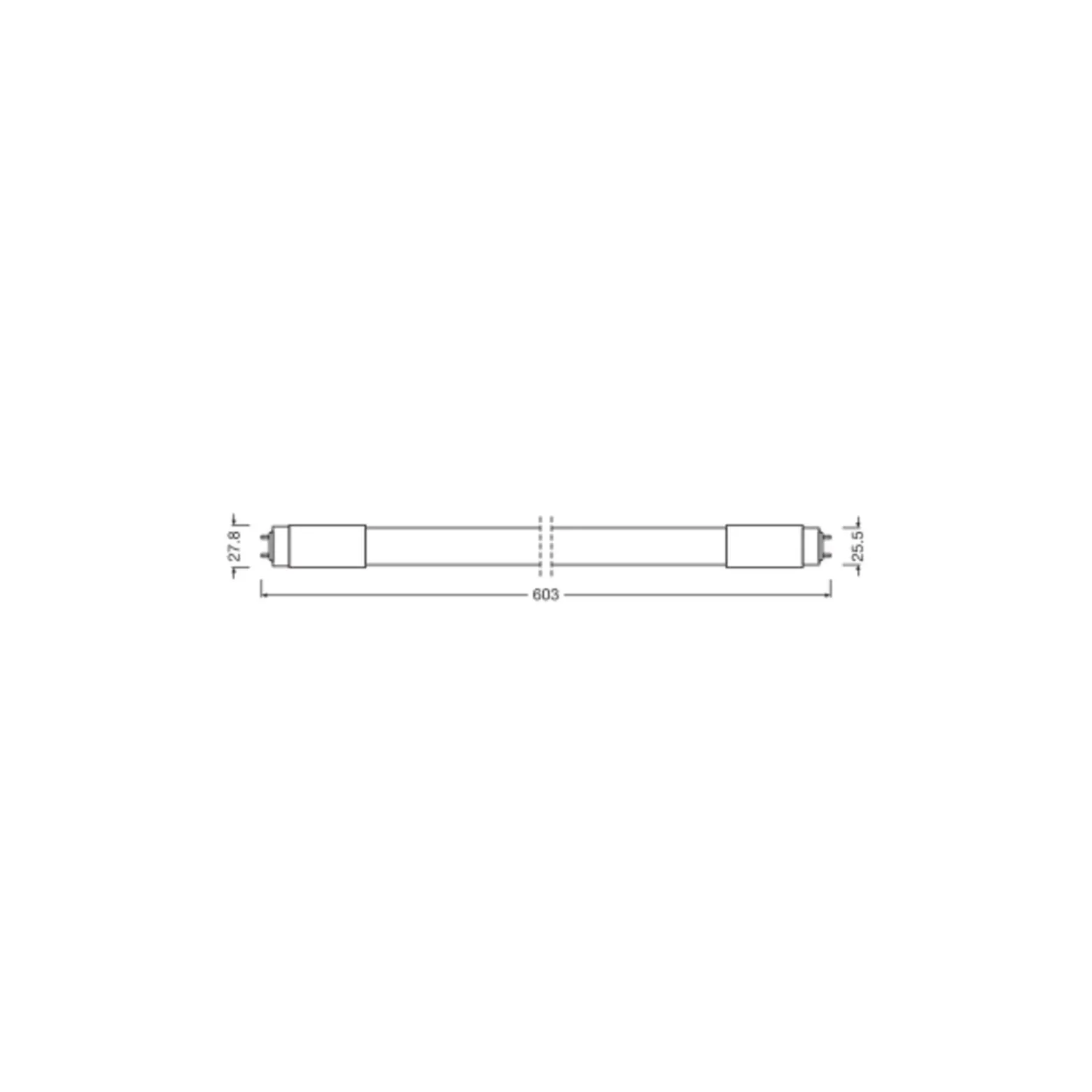 Ledvance LED Rör T8 Value (HF) Standard Output 8W 900lm - 865 Dagsljus | 60cm - Ersättare 18W