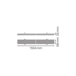 Ledvance LED Skensystem Trusys Universal Aluminium Vit 50W 8150lm 180D - 840 Kallvit