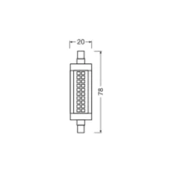 Ledvance LED Slim Line R7s 78mm 9.5W 1055lm - 827 Extra Varm Vit | Dimbar - Ersättare 75W