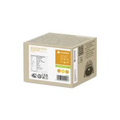 Ledvance LED Spot Fire Rated Aluminium Svart 8W 640lm 36D - 927 Extra Varm Vit | Utskärning 68mm - IP65 - Bästa färgåtergivning - Dimbar
