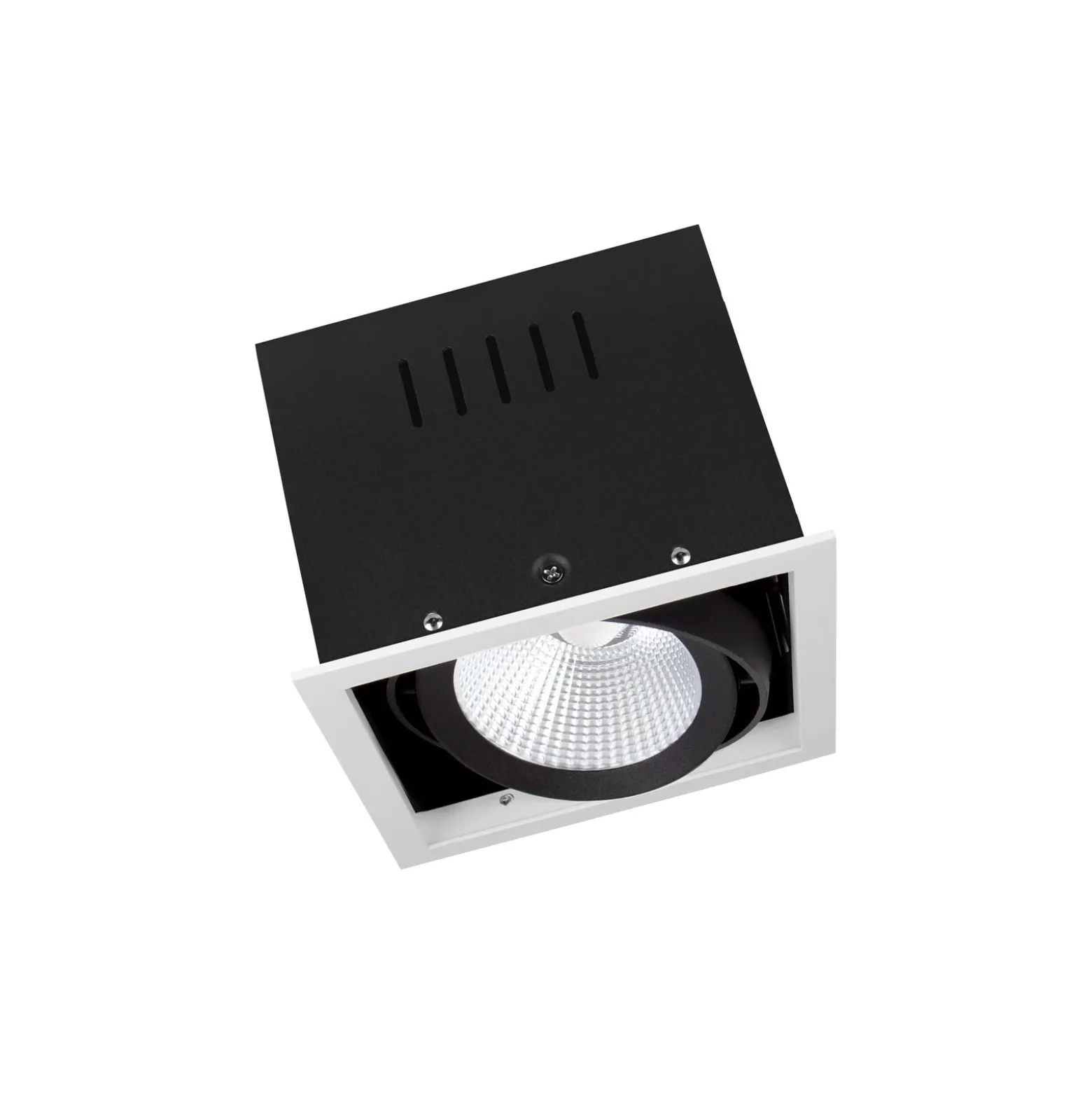 Ledvance LED Spot Fyrkant Lutningsbar Svart-Vit 30W 2700lm 36D - 830 Varm Vit | Utskärning 164mm