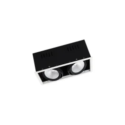 Ledvance LED Spot Fyrkant Multi Lutningsbar Svart-Vit 2x30W 5400lm 38D - 840 Kallvit | Utskärning 320x160mm
