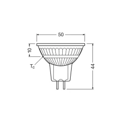 Ledvance LED Spot GU5.3 MR16 4.9W 500lm 36D - 927 Extra Varm Vit | Bästa Färgåtergivning - Dimbar - Ersättare 43W