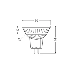 Ledvance LED Spot GU5.3 MR16 2W 210lm 36D - 830 Varm Vit | Ersättare 20W