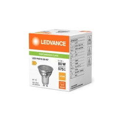 Ledvance LED Spot GU10 PAR16 6.1W 575lm 60D - 827 Extra Varm Vit | Ersättare 80W
